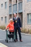 Pictured at the official opening of Phase 3 was resident Roseanna Mooney and Councillor Ossian Smyth, Cathaoirleach of Dun Laoghaire-Rathdown County Council. Photo: Peter Cavanagh Photography